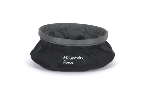 Collapsible Dog Water Bowl, Black - Mountain Paws