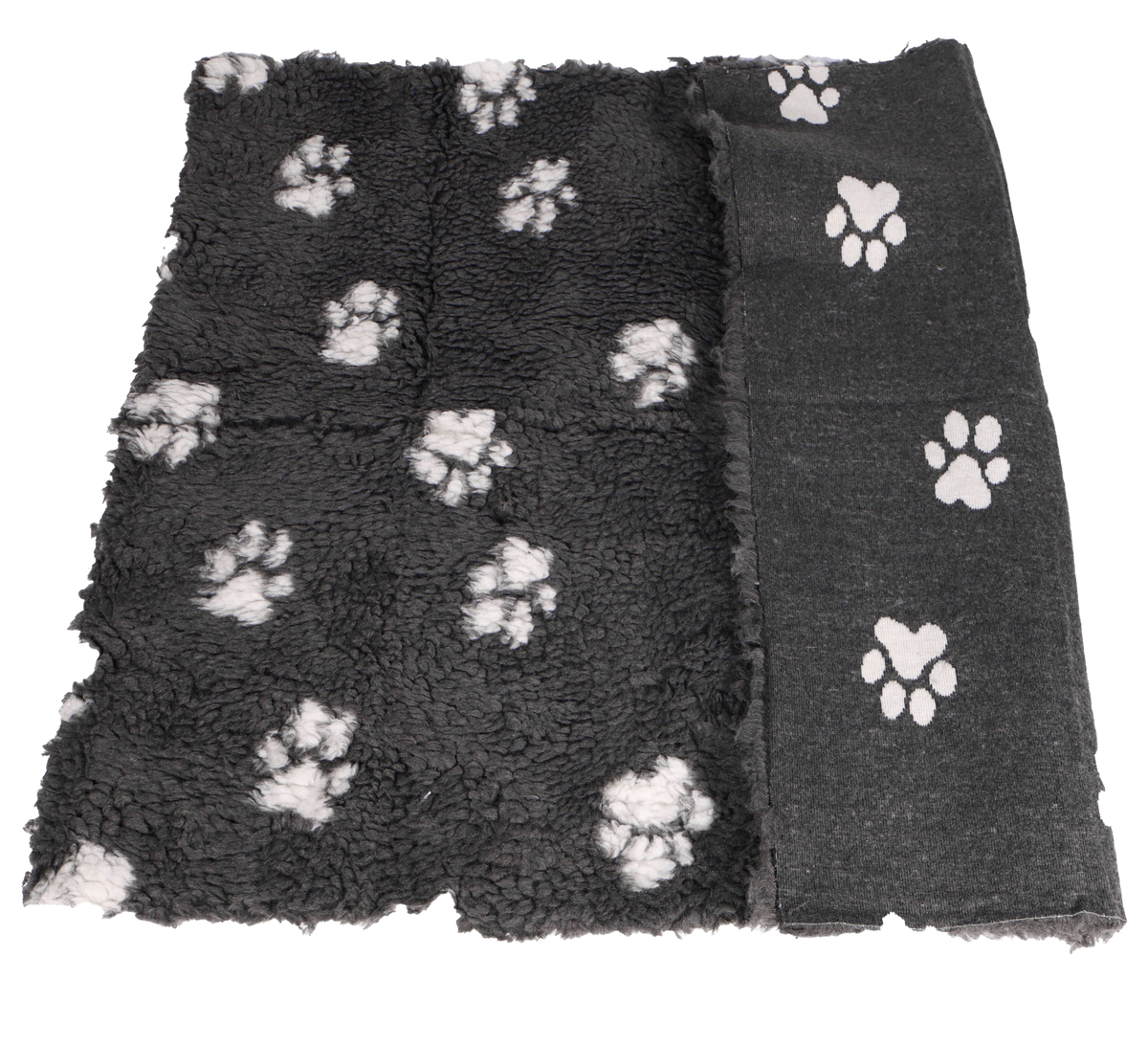 Vetbed 100x150cm, Large grey with paws