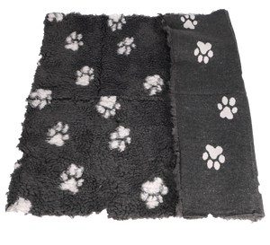 Vetbed 100x150cm, Large grey with paws