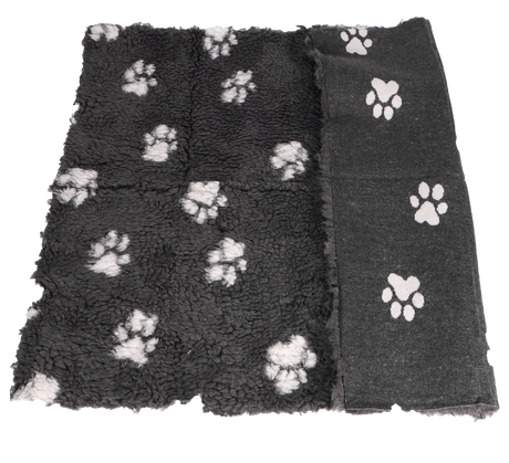 Vetbed 100x150cm, Large grey with paws