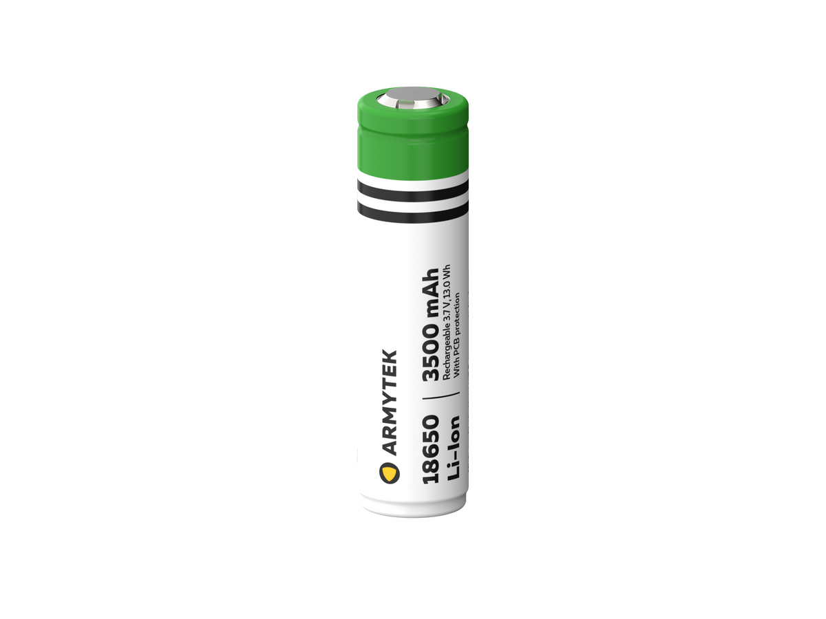 Armytek 18650 Li-Ion 3500mAh battery / Protected / Rechargeable