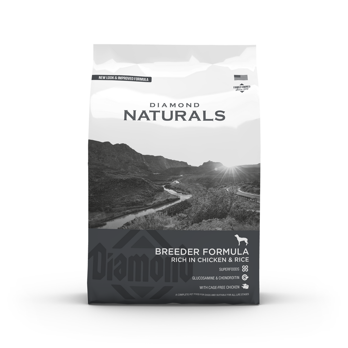 Diamond Naturals Breeder Chicken Rice Dog 20 kg — 2 sække