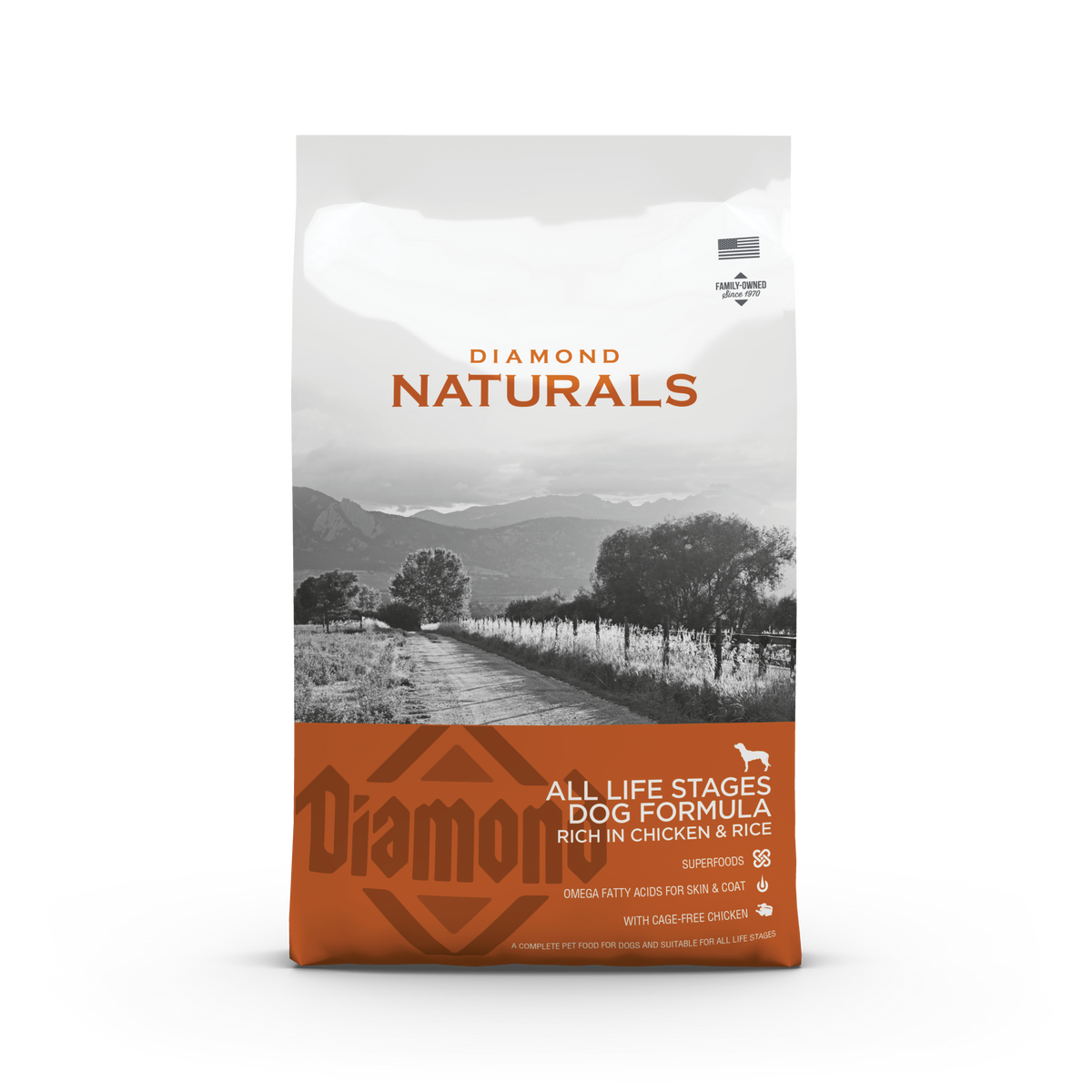 Diamond Naturals All Life Stage Chicken & Rice 15 kg — 2 sække