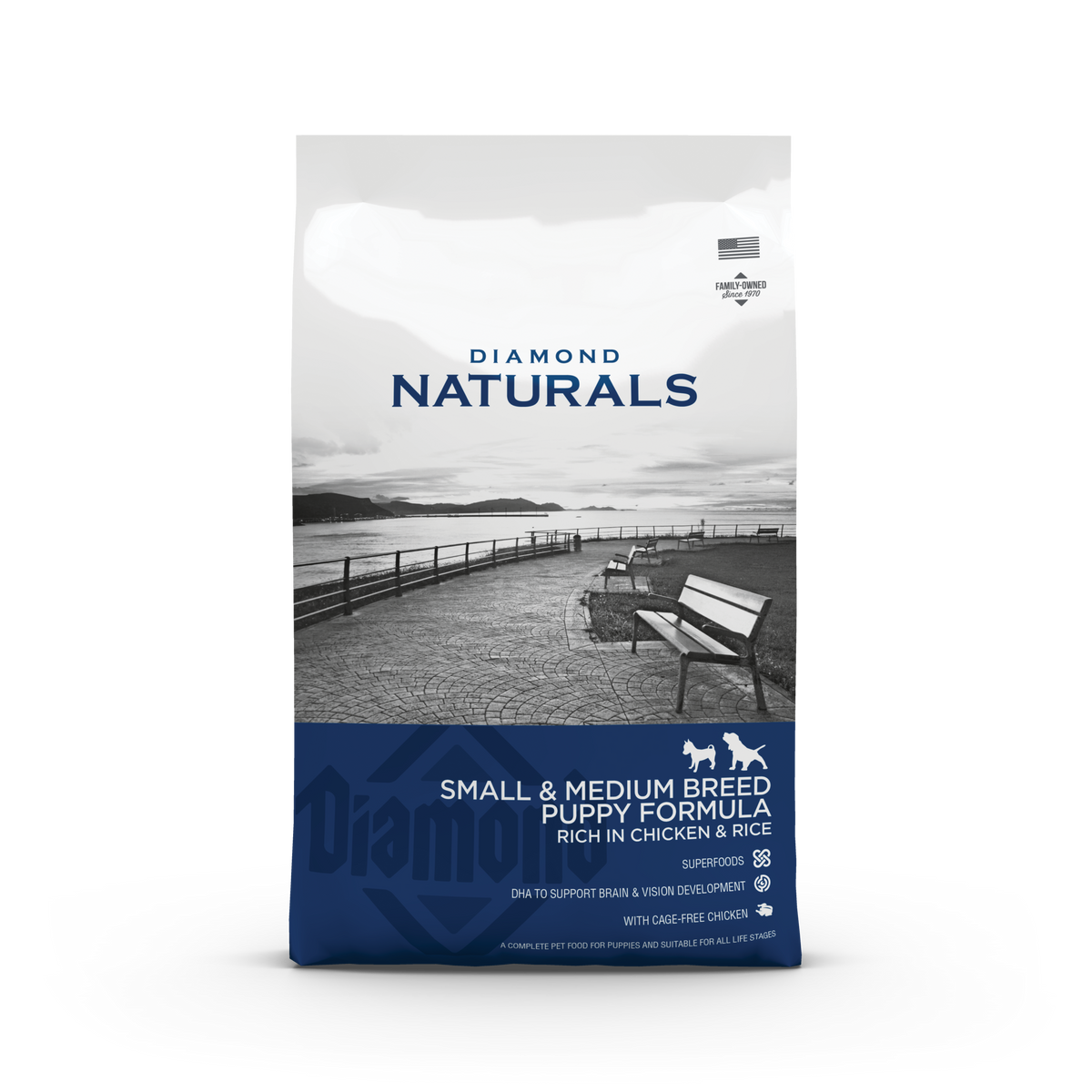 Diamond Naturals Small & Medium puppy chicken & Rice 15 kg — 2 sække
