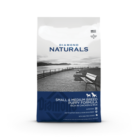 Diamond Naturals Small & Medium puppy chicken & Rice 15 kg — 2 sække