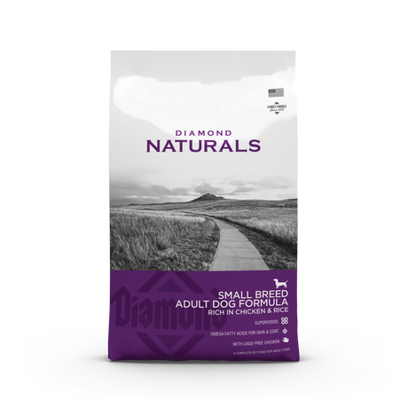 Diamond Naturals Small Breed Adult Dog Chicken & Rice 15 kg — 2 sække