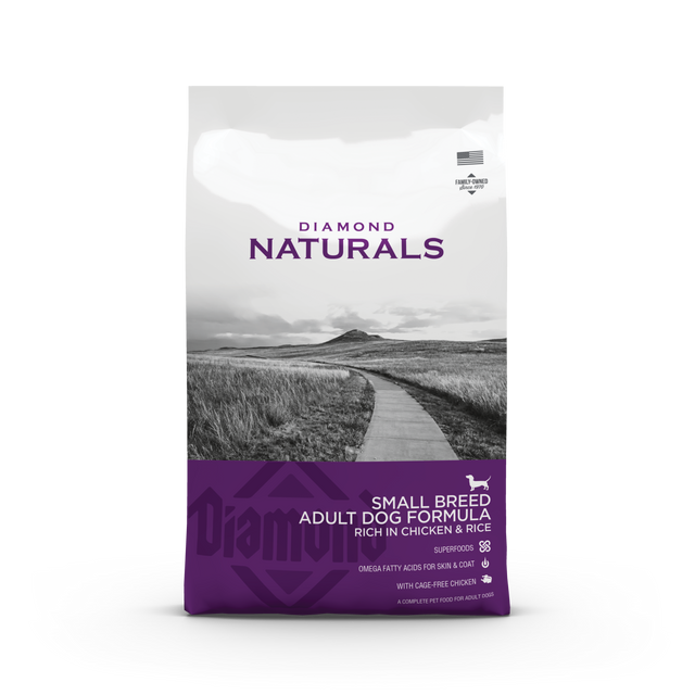 Diamond Naturals Small Breed Adult Dog Chicken & Rice 15 kg — 2 sække
