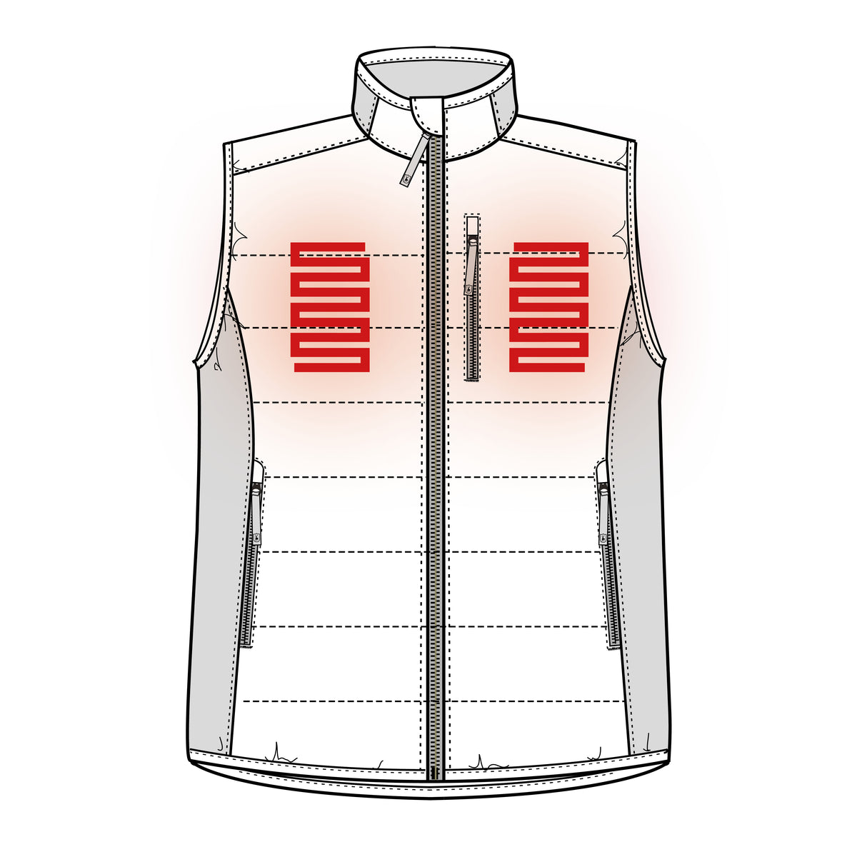 Heat vatteret vest - wood - Deerhunter