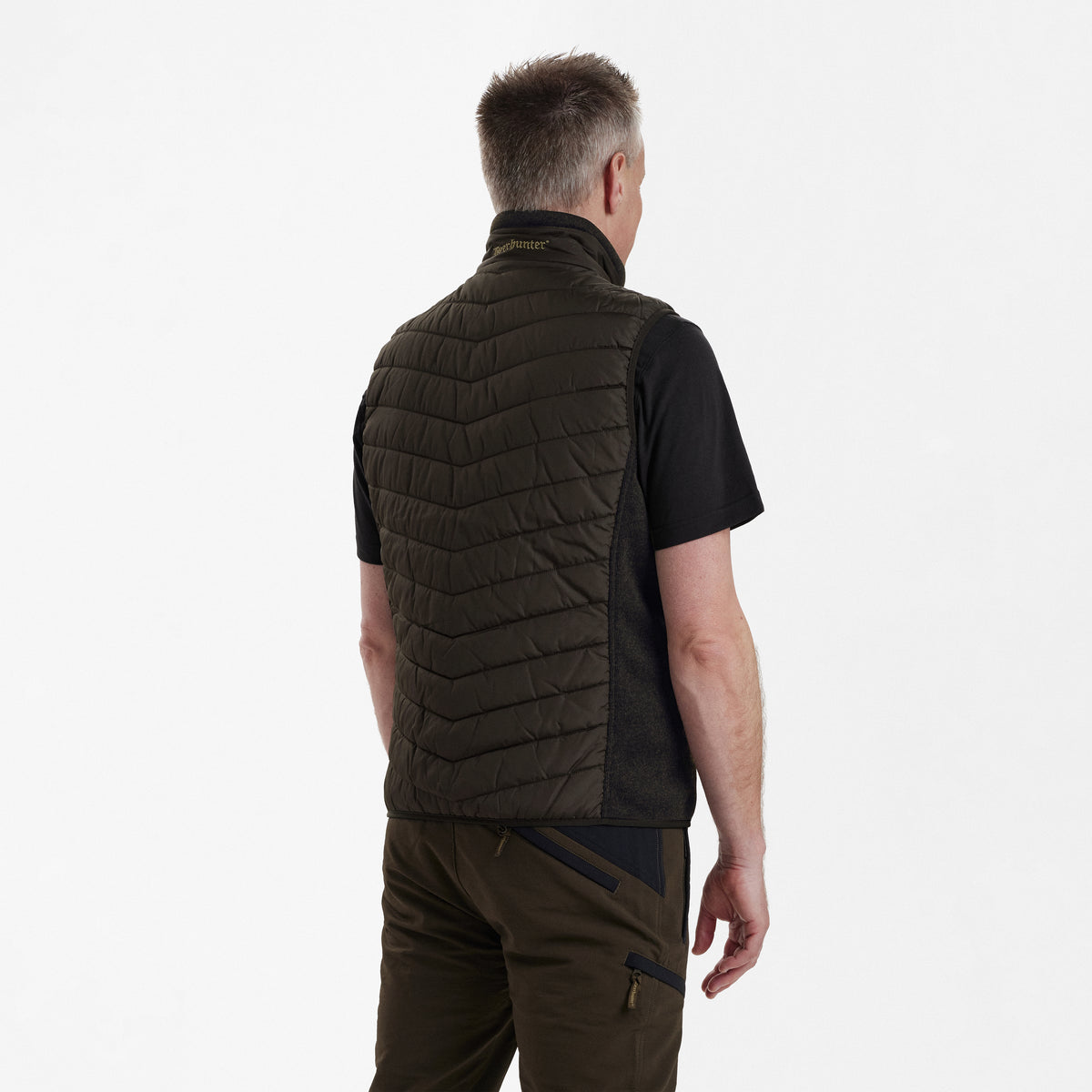 Moor Vatteret Vest med strik - Brun - Deerhunter