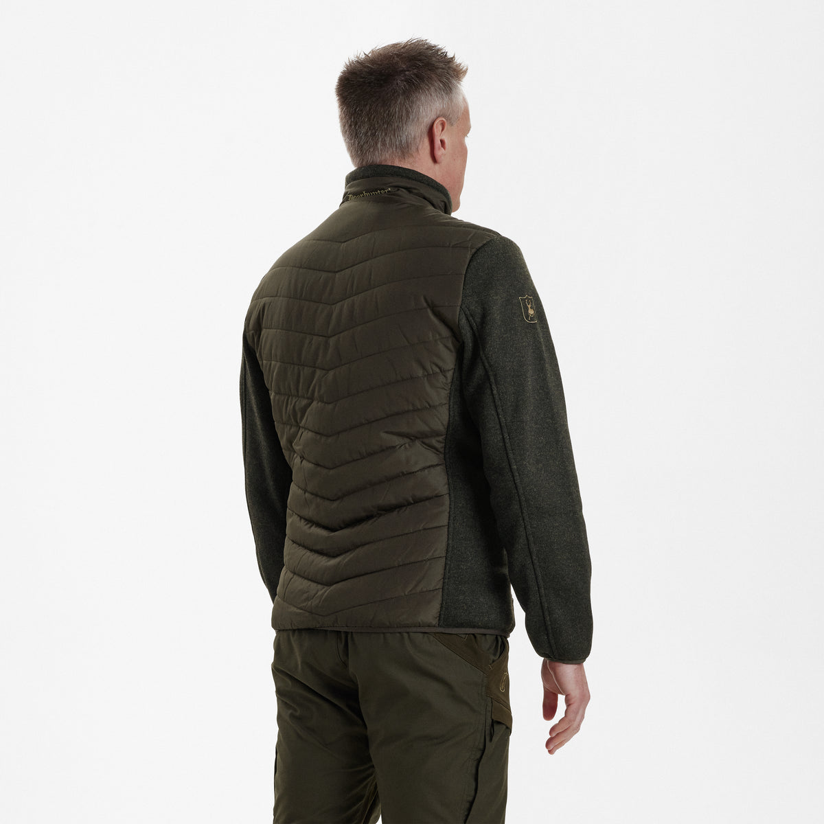 Moor Vatteret Jakke med strik - Green - Deerhunter