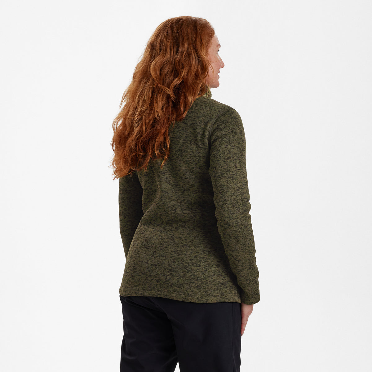Lady Sarek Strikjakke - Olive  - Deerhunter