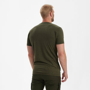 Basis 2-pak T-shirt Adventure Green Melange -  Deerhunter
