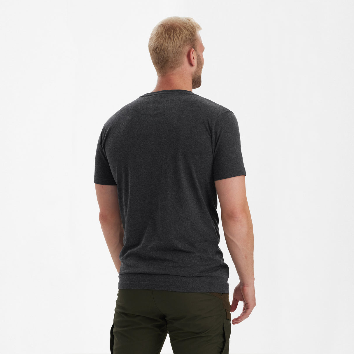 Basis 2-pak T-shirt Adventure Green Melange -  Deerhunter