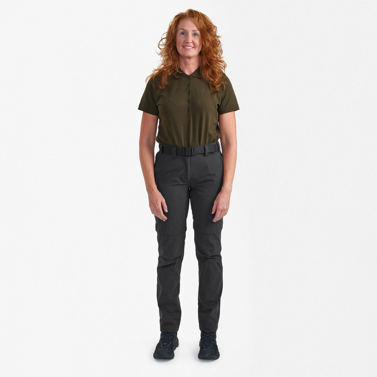 Lady Slogen Zip-Off Bukser - Black Ink - Deerhunter
