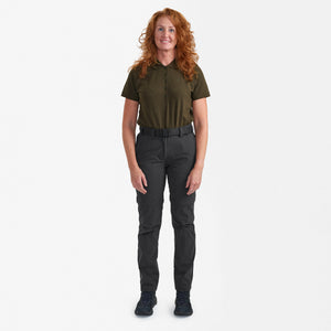 Lady Slogen Zip-Off Bukser - Black Ink - Deerhunter