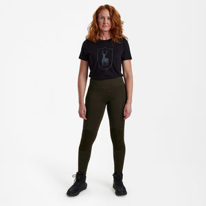 Lady Forstærkede Tights - Art Green - Deerhunter
