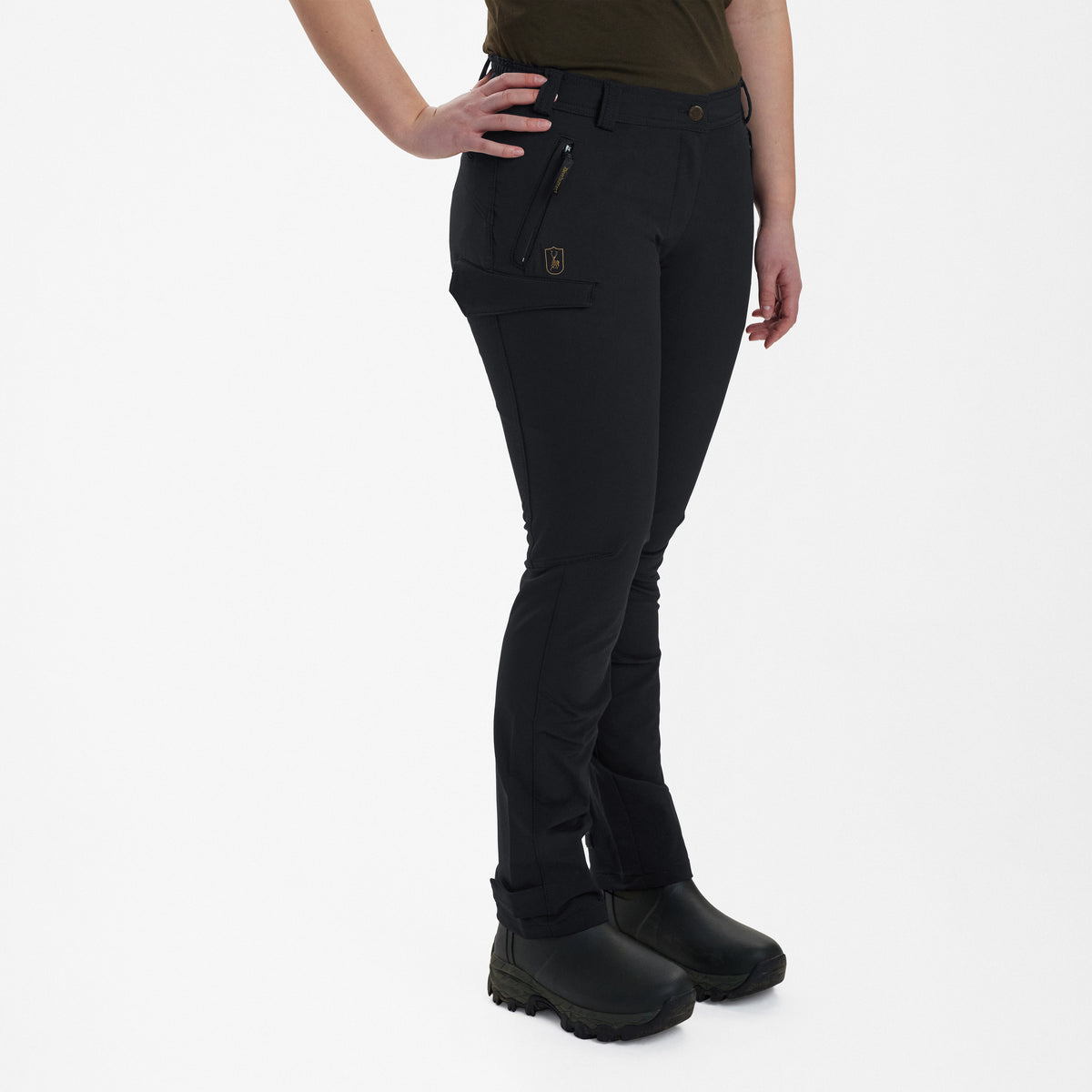 Str. 38 - Lady Ann Full Stretch Bukser - Black - Deerhunter - Ombytningsvare