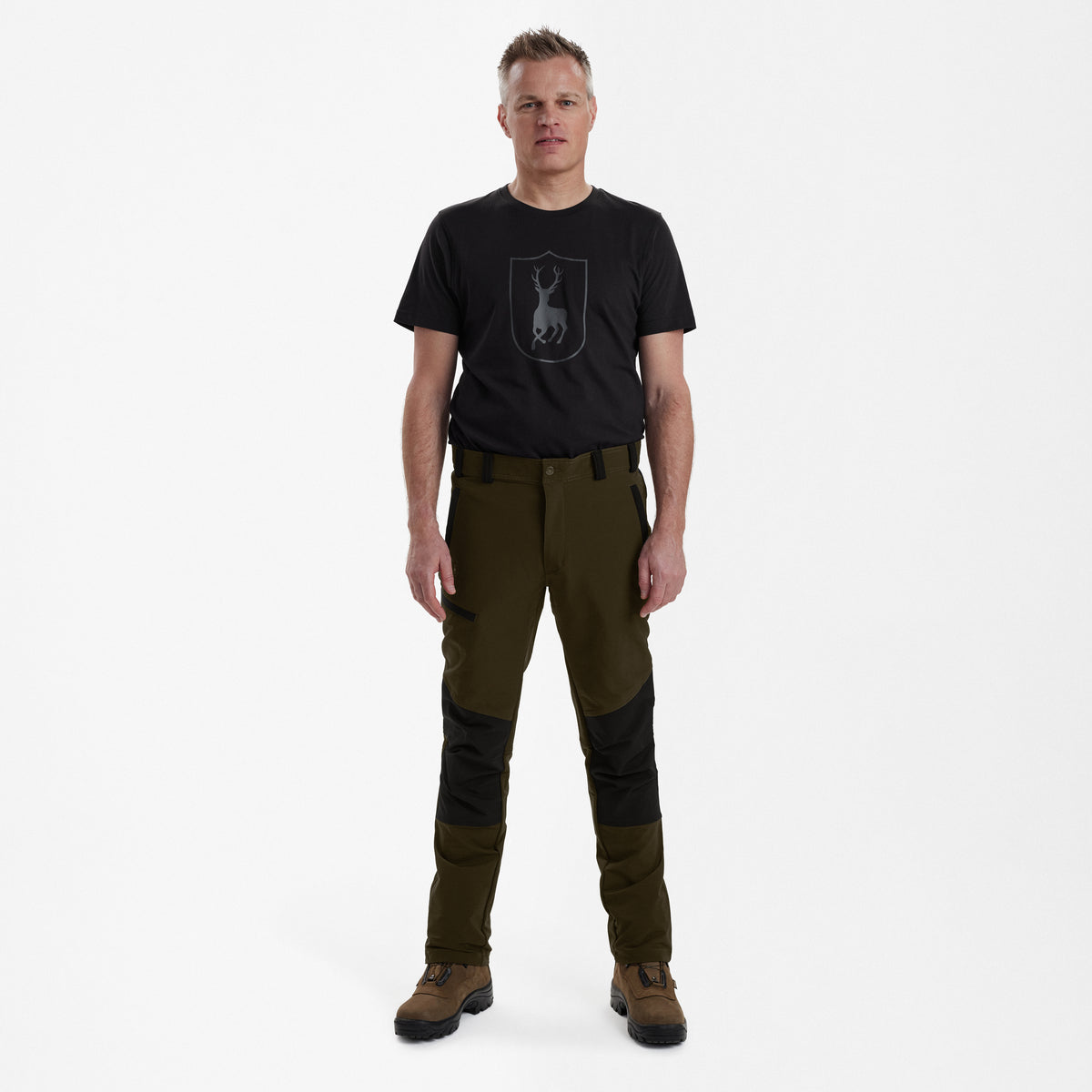 Strike Full Stretch Bukser Herre - Black/leaf - Deerhunter