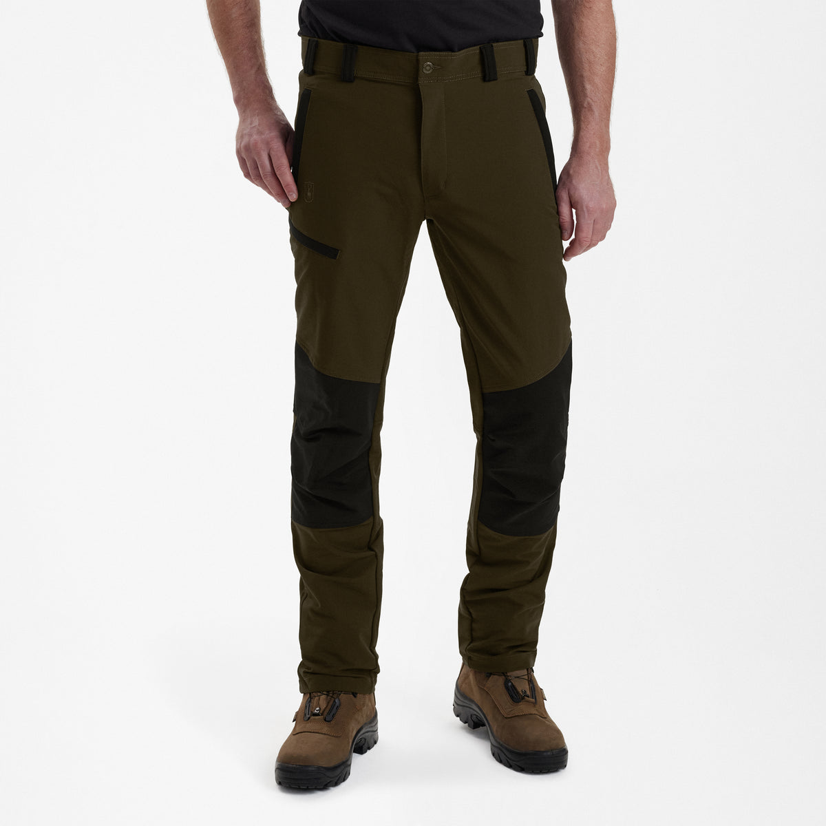 Str. 44 - Strike Full Stretch Bukser Herre - Black/leaf - Deerhunter - Ombytningsvare