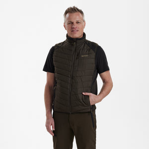 Moor Vatteret Vest med strik - Brun - Deerhunter