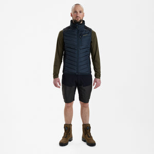 Moor Vatteret Vest med strik - Blue - Deerhunter