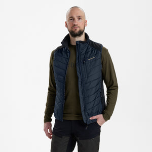 Moor Vatteret Vest med strik - Blue - Deerhunter