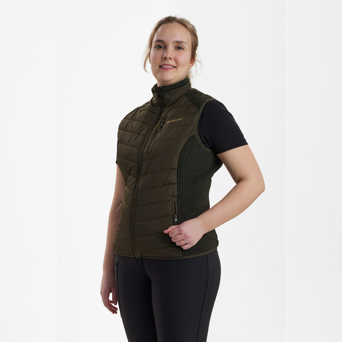 Lady Caroline Vatteret Vest - Green - Deerhunter