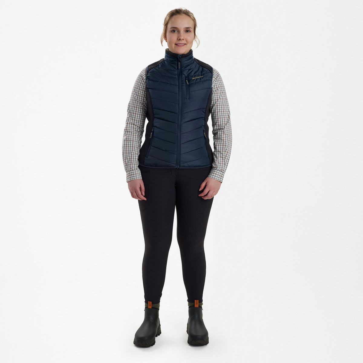 Lady Caroline Vatteret Vest - Blue - Deerhunter