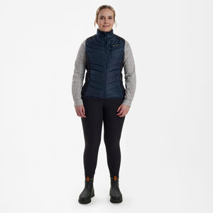 Lady Caroline Vatteret Vest - Blue - Deerhunter