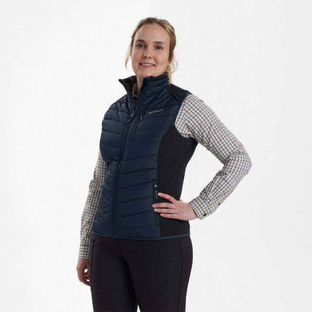 Lady Caroline Vatteret Vest - Blue - Deerhunter