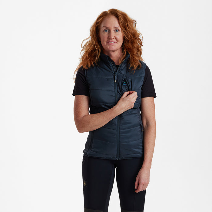 Lady Heat vatteret vest Dark Blue -  Deerhunter