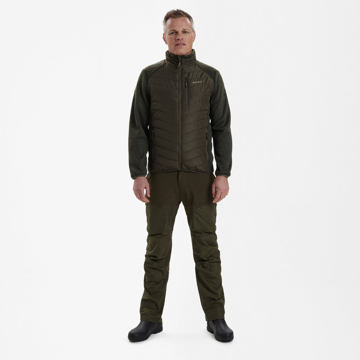 Moor Vatteret Jakke med strik - Green - Deerhunter