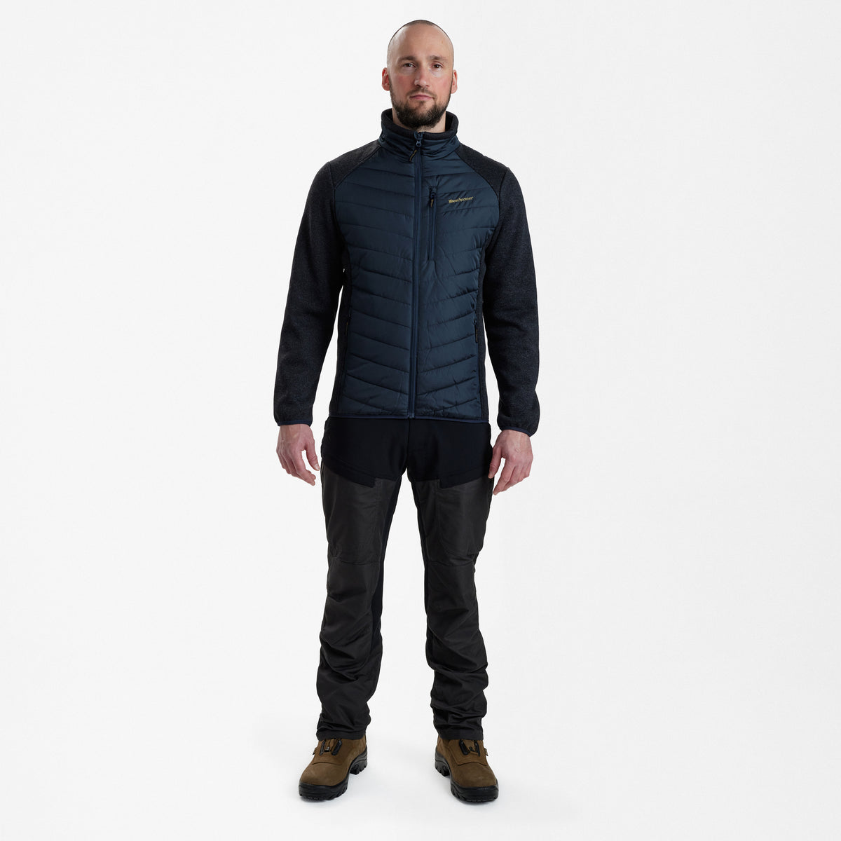 Moor Vatteret Jakke med strik - Blue - Deerhunter