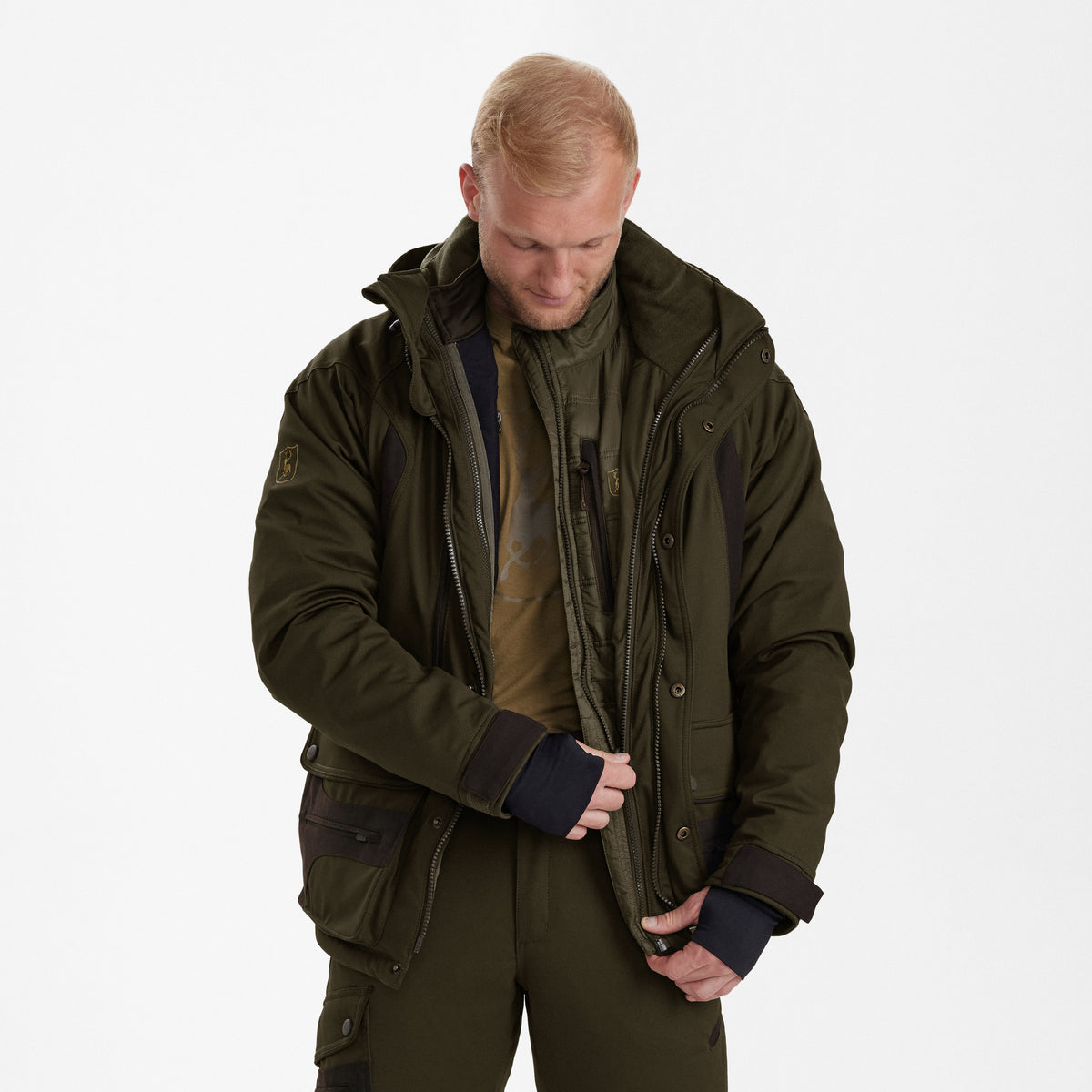 Muflon Zip-In Jakke - Green - Deerhunter