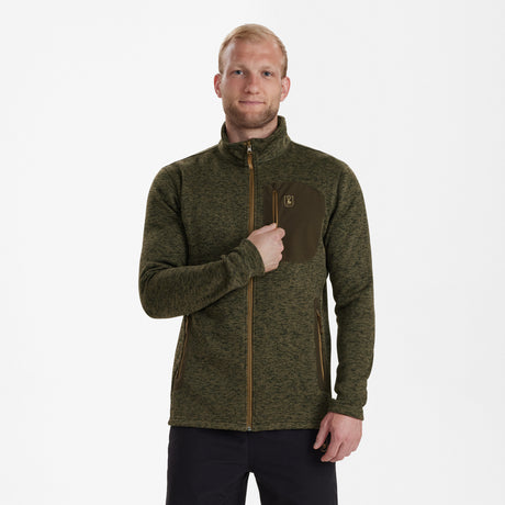 Sarek Strikjakke - Olive - Deerhunter