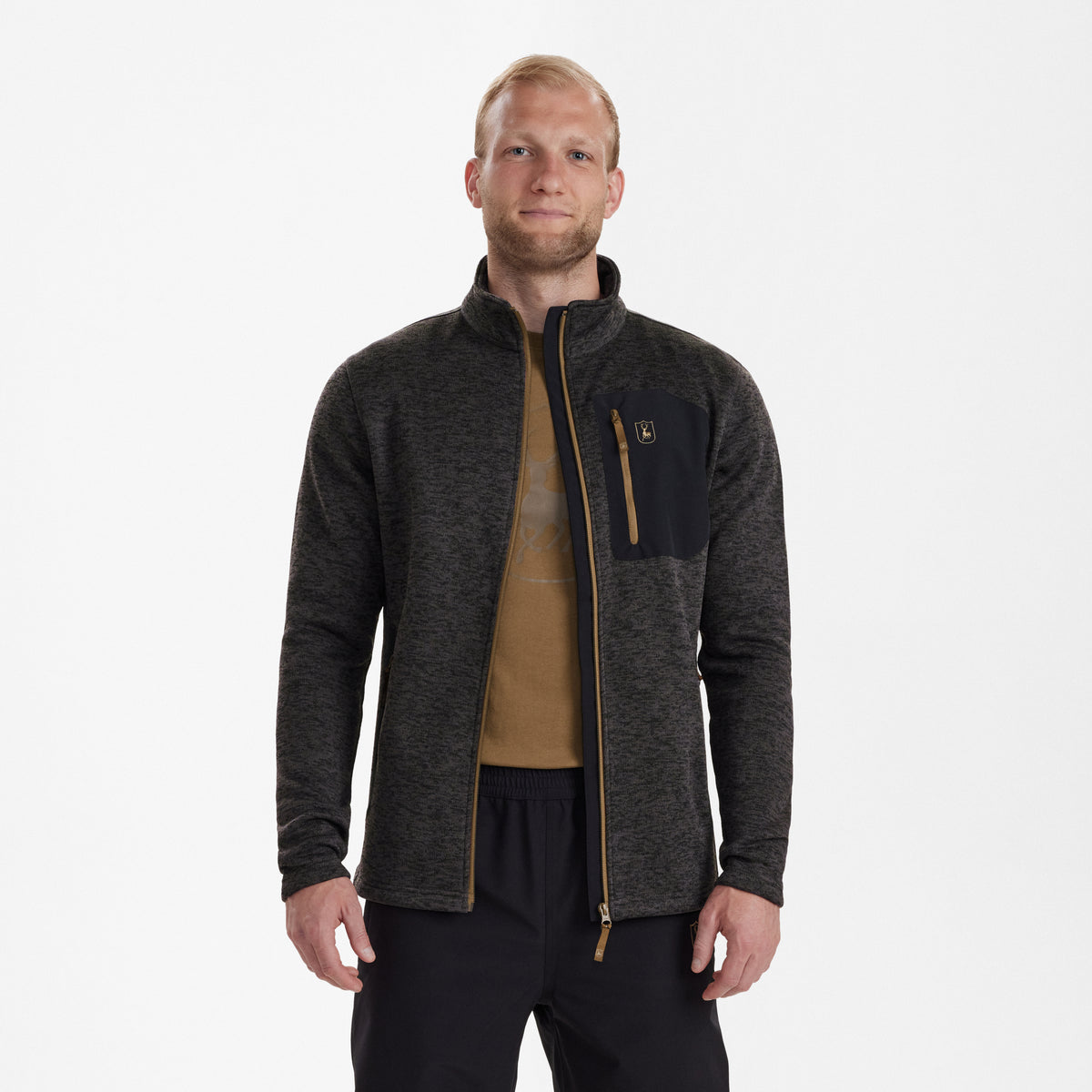 Sarek Strikjakke - Dark Grey - Deerhunter