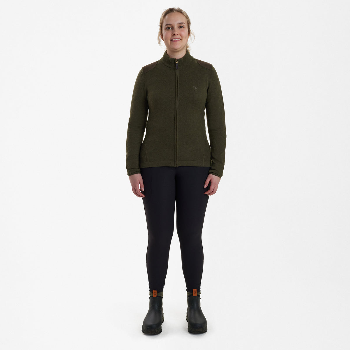 Lady Darlington Strikcardigan - Green - Deerhunter