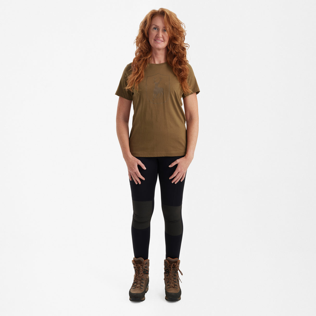 Lady T-shirt med logo Butternut -  Deerhunter