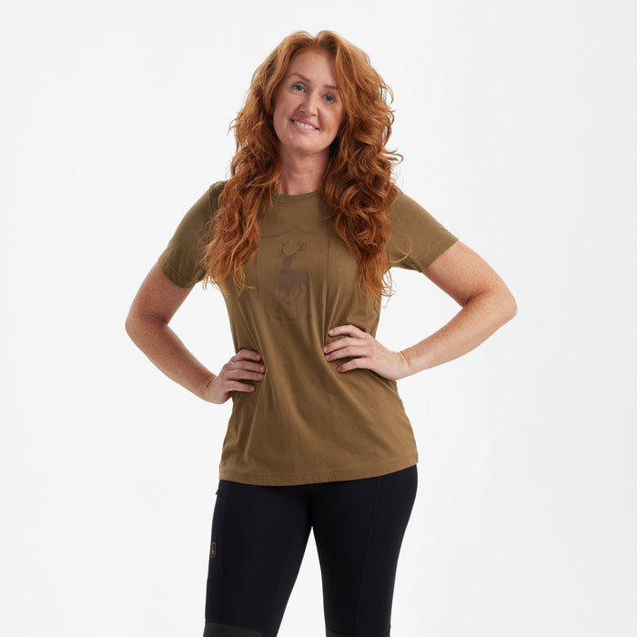 Lady T-shirt med logo Butternut -  Deerhunter