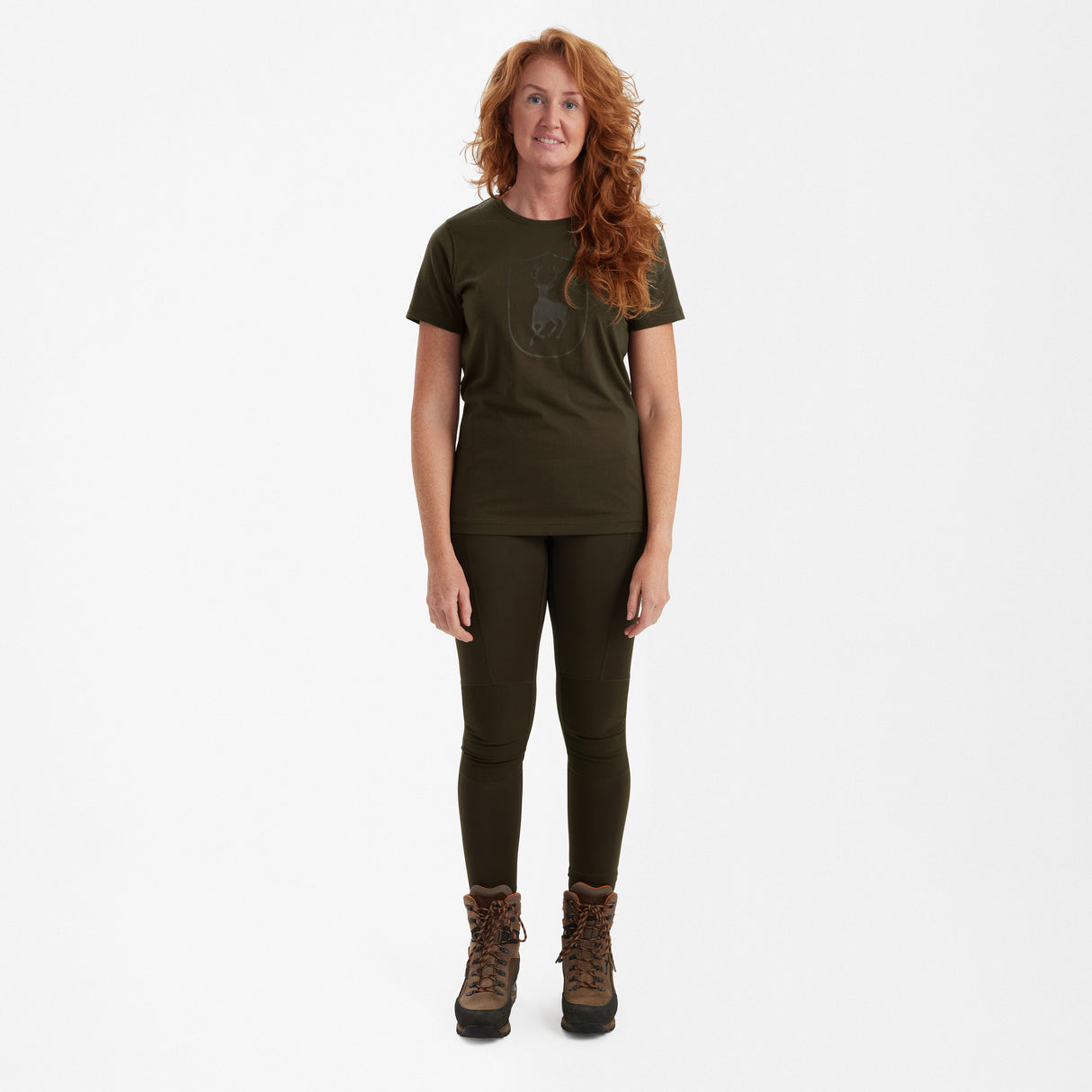 Lady T-shirt med logo Fallen Leaf -  Deerhunter