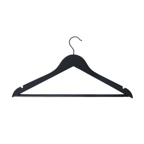 Træbøjle BLACK with - Shield Logo -  Deerhunter