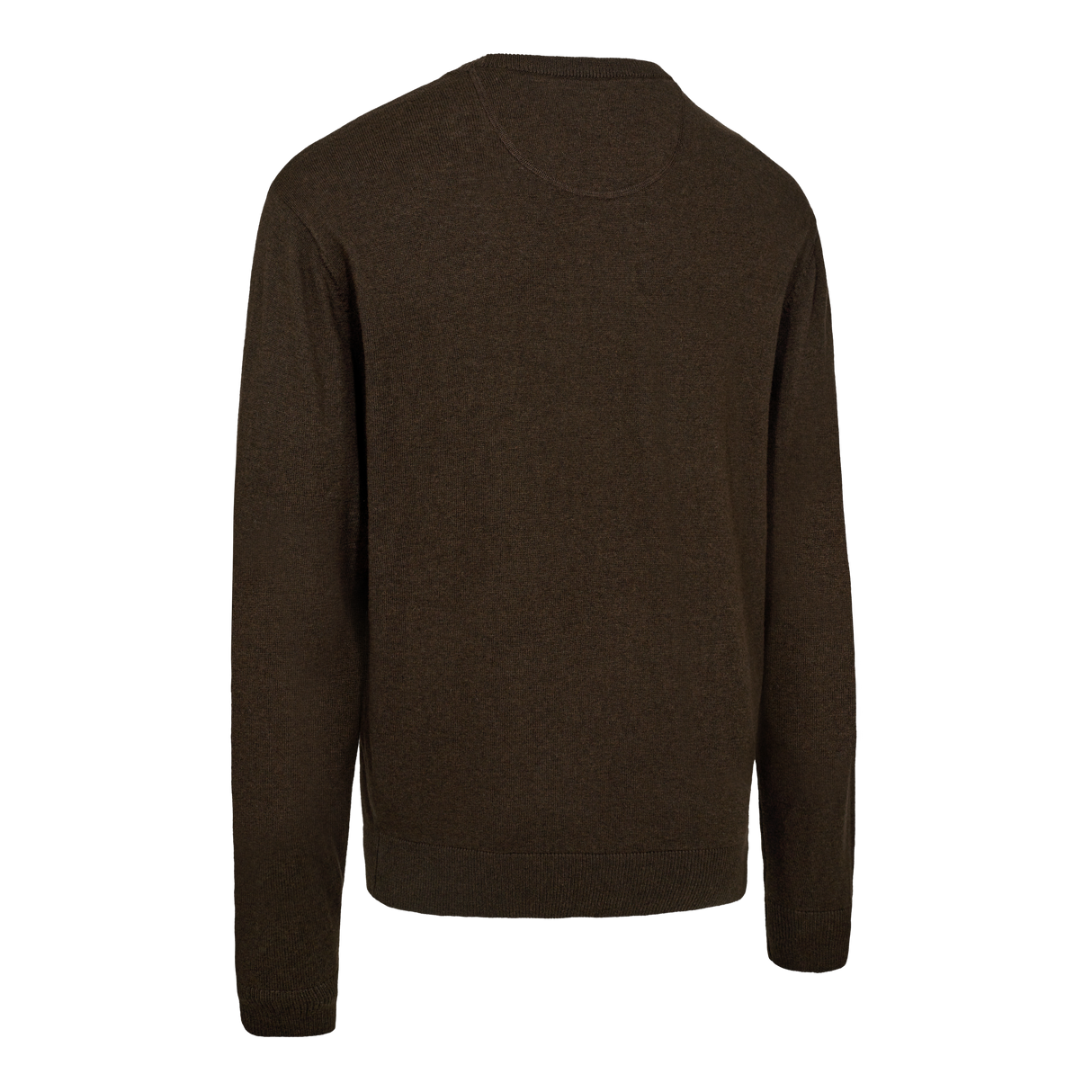 Harrington Strik med rund hals - Brown Melange - Deerhunter