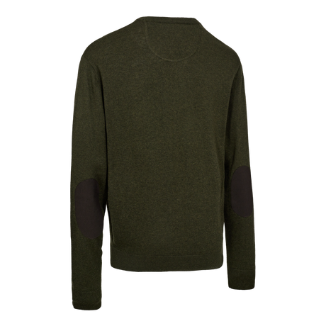 Harrington Strik med V-hals - Forest Ember Melange - Deerhunter