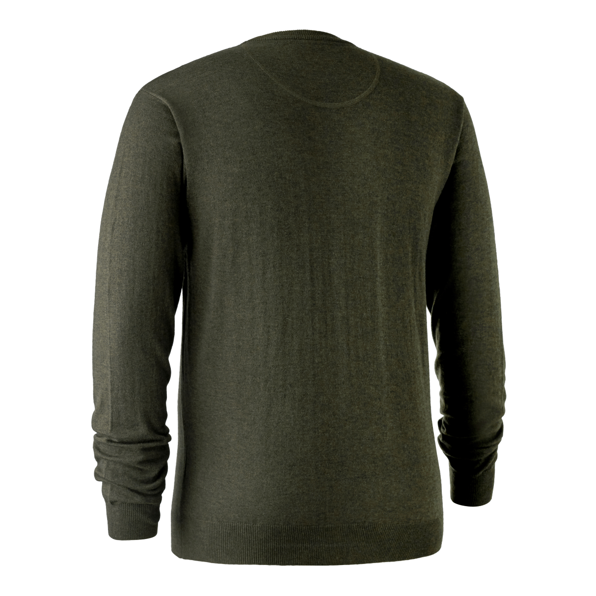 Kingston Strik med rund hals - Green Melange - Deerhunter