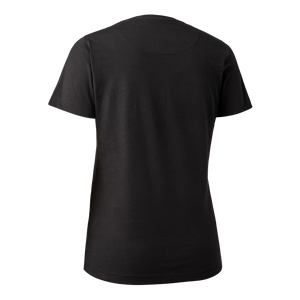 Lady T-shirt med logo Black -  Deerhunter