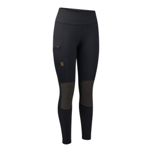 Lady Forstærkede Tights - Black - Deerhunter