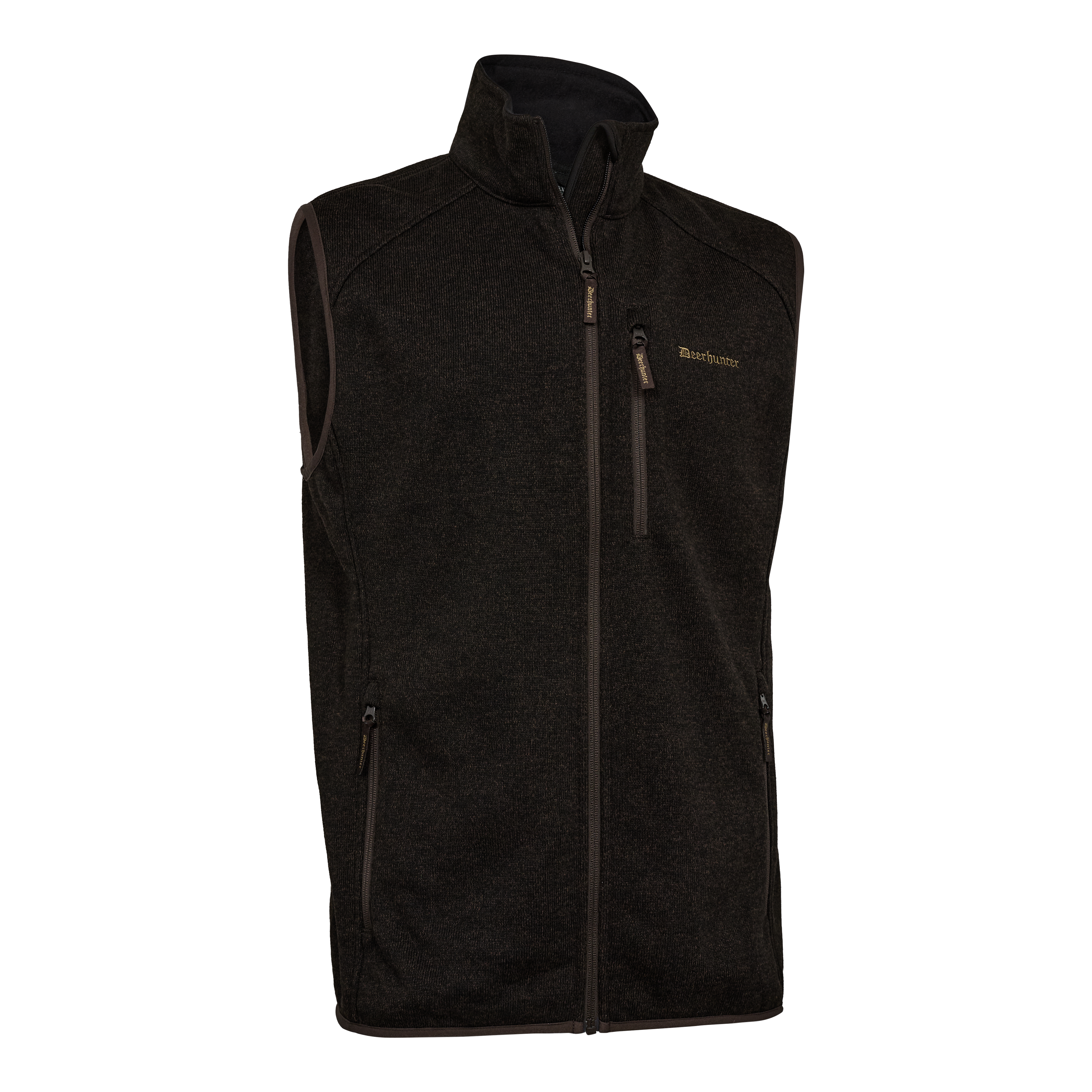 Moor Strikket Vest - Brown Leaf - Deerhunter