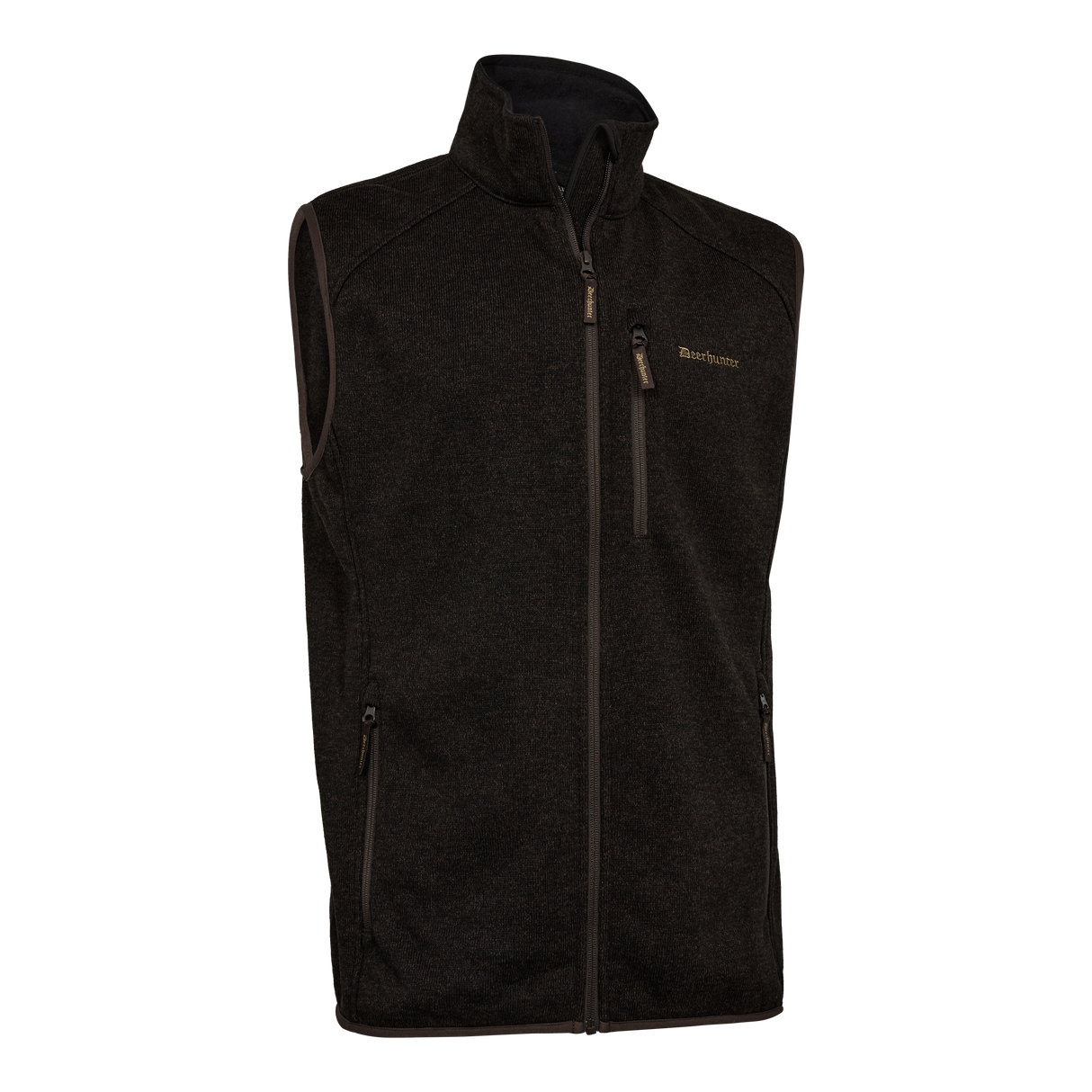 Moor Strikket Vest - Brown Leaf - Deerhunter
