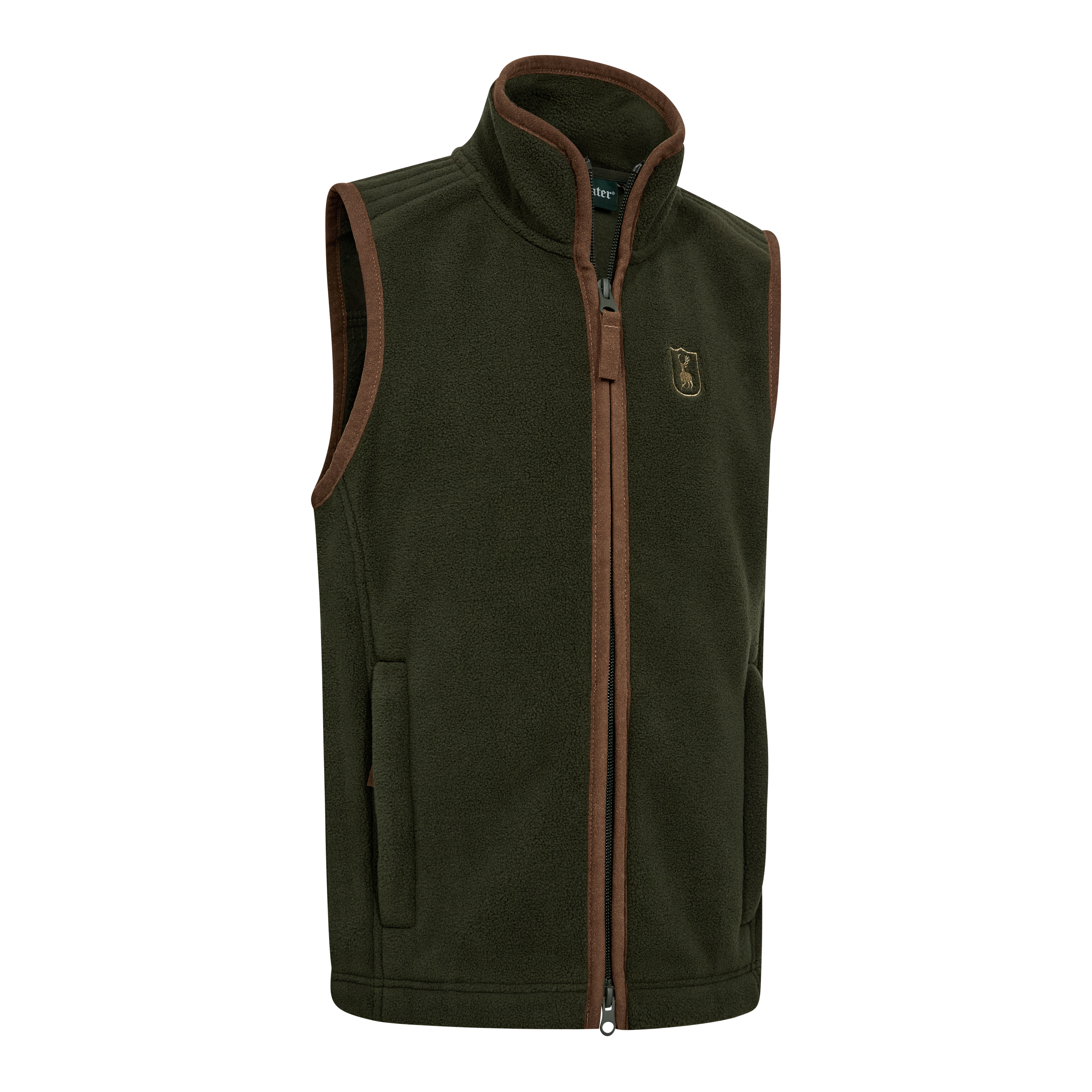 Youth Cumbria Fleece Vest - Deerhunter - Forest Ember