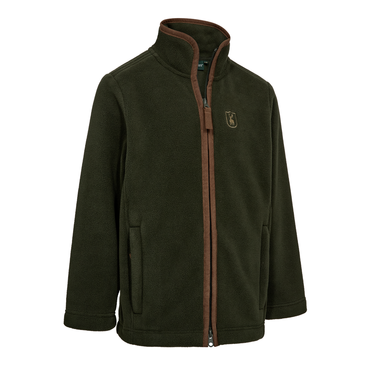 Youth Cumbria Fleece Jakke - Forest Ember - Deerhunter